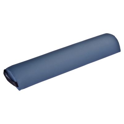 EarthLite Massage Bolster Pillow Half Round  Durable, Easy to Clean 100% PU Upholstery incl. Strap Handle/Professional Quality CFC-Free/Back Pain Relief, Mystic Blue