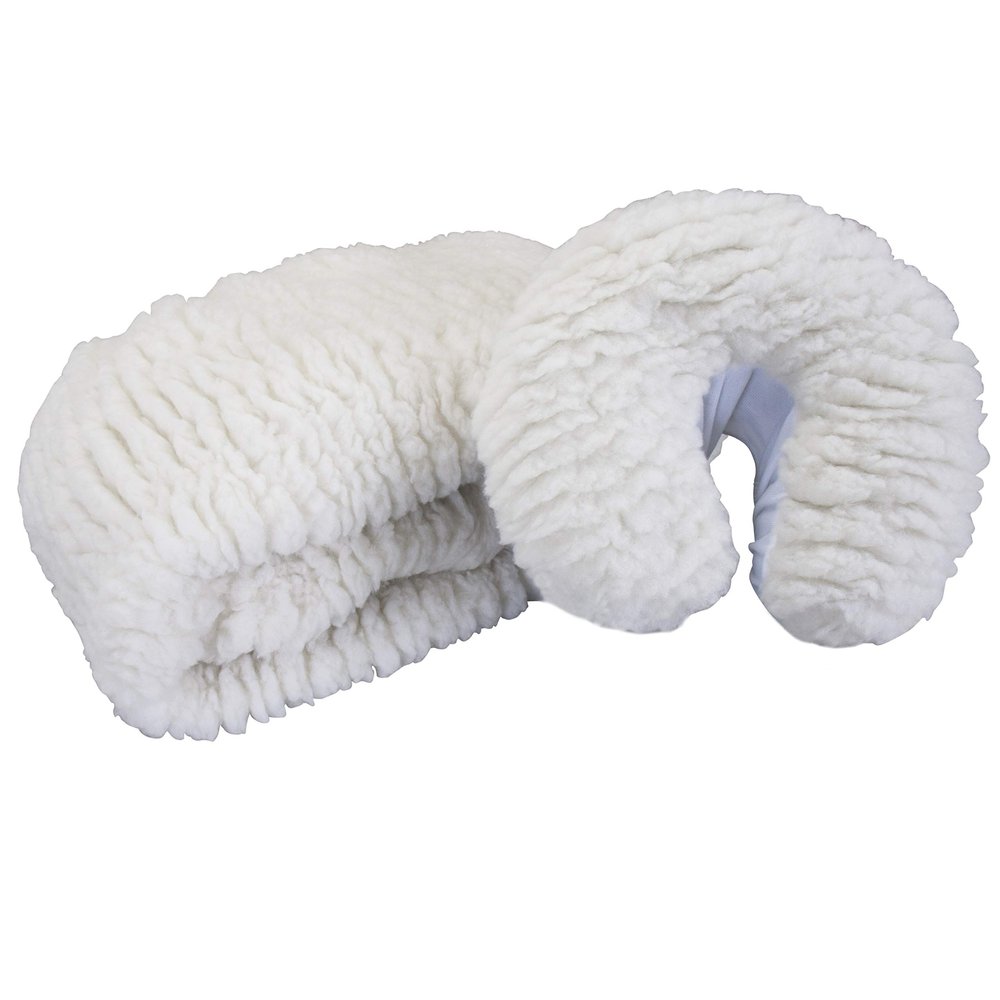 EarthLite Massage Table Fleece Pad Set Deluxe - 1" Soft & Thick incl. Fitted Pad & Face Cradle Cover (2pc)
