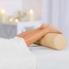 EarthLite Massage Bolster Pillow Full Round  Durable, Easy to Clean 100% PU Upholstery incl. Strap Handle/Professional Quality CFC-Free/Back Pain Relief, Black view 3