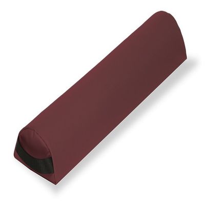EarthLite Massage Bolster Pillow Half Round  Durable, Easy to Clean 100% PU Upholstery incl. Strap Handle/Professional Quality CFC-Free/Back Pain Relief, Burgundy