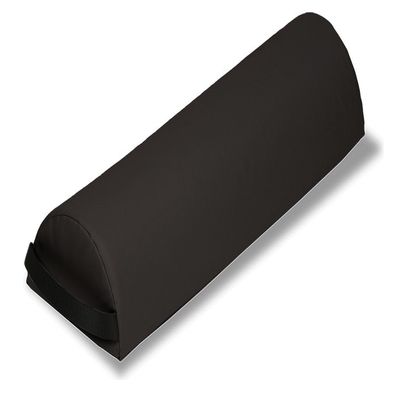 EarthLite Massage Bolster Pillow Half Jumbo  Durable, Easy to Clean 100% PU Upholstery incl. Strap Handle/Professional Quality CFC-Free/Back Pain Relief, Black