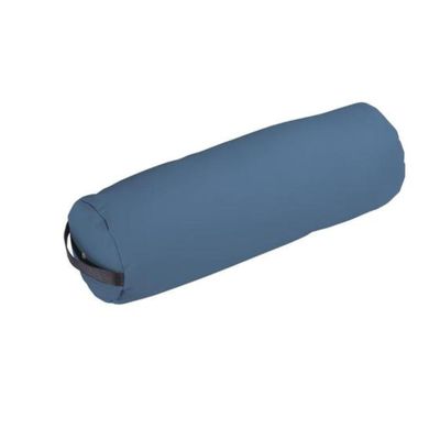 EarthLite Bolster Pillow Fluffy  Soft Filling, Durable, Easy to Clean 100% PU Upholstery incl. Strap Handle/Professional Quality CFC-Free/Back Pain Relief, Mystic Blue