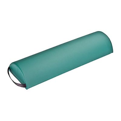 EARTHLITE Massage Bolster Pillow Half Jumbo  Durable, Easy to clean 100% PU Upholstery incl. Strap Handle/Professional Quality CFC-FREE/Back Pain Relief, Mystic Blue