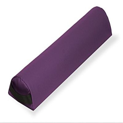 EarthLite Massage Bolster Pillow Half Round  Durable, Easy to Clean 100% PU Upholstery incl. Strap Handle/Professional Quality CFC-Free/Back Pain Relief, Amethyst