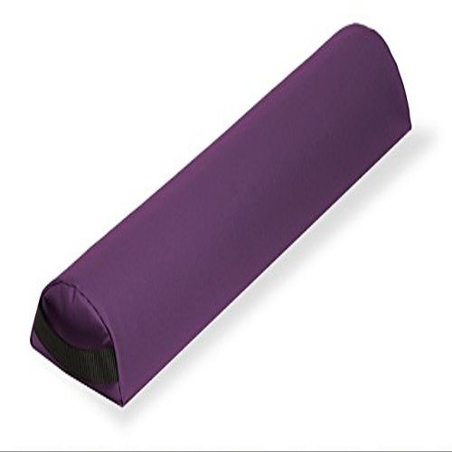 EarthLite Massage Bolster Pillow Half Round  Durable, Easy to Clean 100% PU Upholstery incl. Strap Handle/Professional Quality CFC-Free/Back Pain Relief, Amethyst