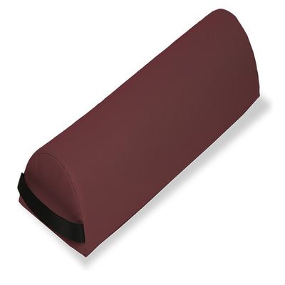 EarthLite Massage Bolster Pillow Half Jumbo  Durable, Easy to Clean 100% PU Upholstery incl. Strap Handle/Professional Quality CFC-Free/Back Pain Relief, Burgundy