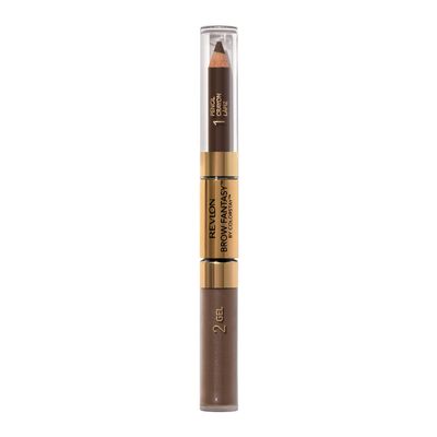 Revlon Eyebrow Gel & Pencil, ColorStay Brow Fantasy 2-in-1 Eye Makeup, Longwearing with Precision Tip, 106 Dark Brown, 0.04 Oz