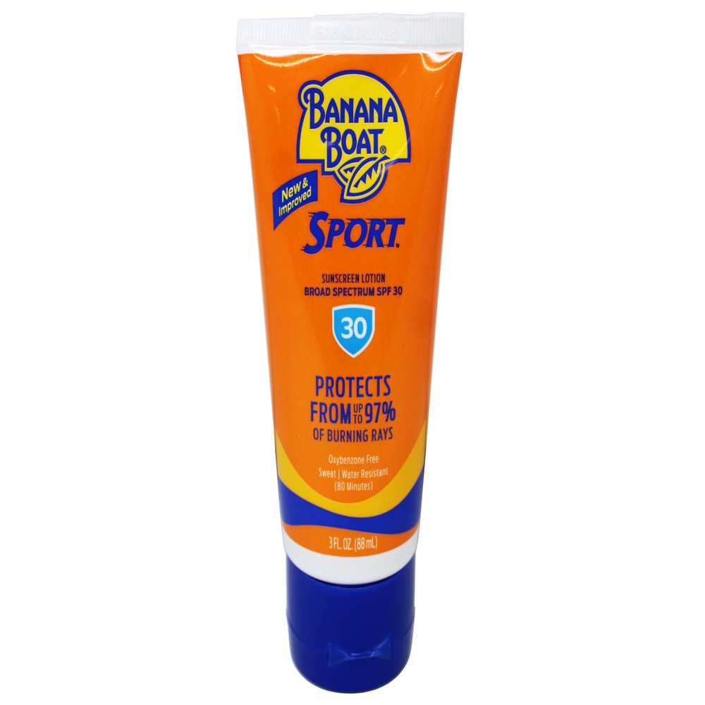 Banana Boat Sport Performance Sunscreen Lotion Travel Size SPF 30, 3 Oz