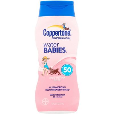 Coppertone WaterBabies Sunscreen Lotion SPF 50, 8 oz