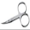 INOX Stainless Steel Tower Point Cuticle Scissors German Cuticle Remover. Made by Erbe in Solingen, Germany view 1