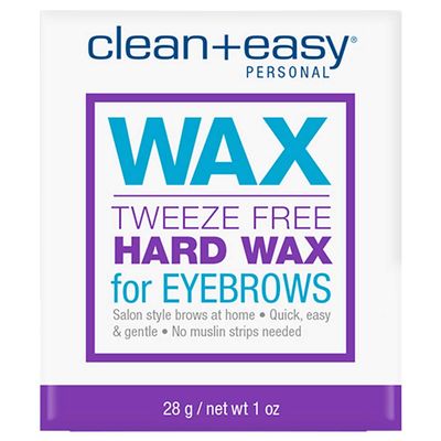 Clean + Easy Microwave Wax  Microwavable Wax Hair Removal for Face, Body & Eyebrows, At-Home Facial Waxing, 1 oz