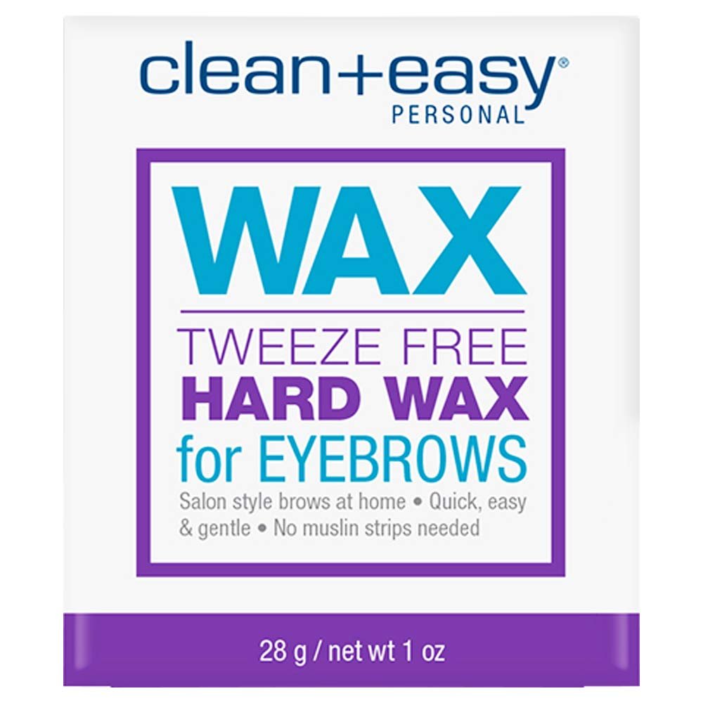 Clean + Easy Microwave Wax  Microwavable Wax Hair Removal for Face, Body & Eyebrows, At-Home Facial Waxing, 1 oz