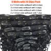 Doren Deep Curly Clip in Human Hair Extensions for Women 8Pcs 20Clips 120g Brazilian Remy Hair Water Wave Clip Ins Natural Black 18 Inches view 3