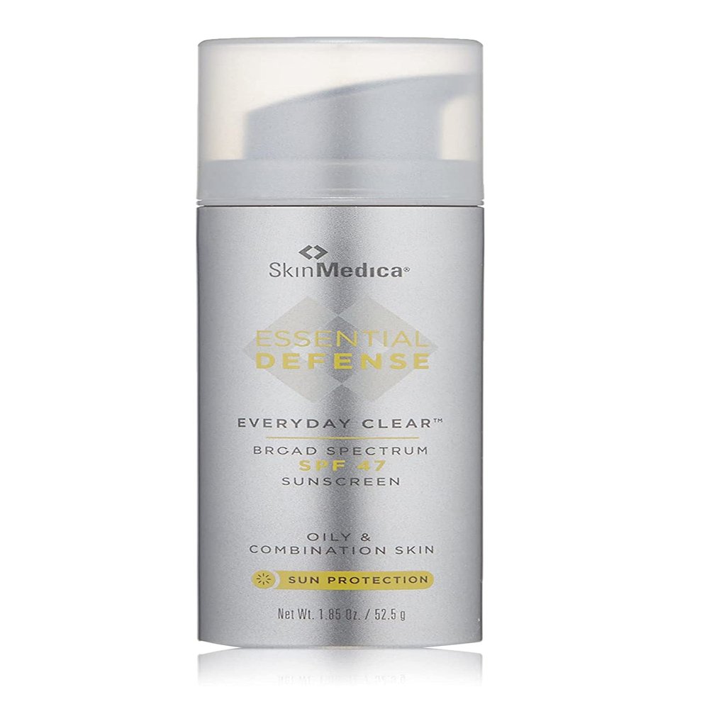 SkinMedica Essential Defense Everyday Clear SPF 47 Sunscreen for Face - This Lightweight, Facial Sunscreen is Ideal for Oily and/or Combination Skin, 1.85 Oz