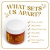MOOM - Facial Sugaring Wax Travel Kit, Hair Removal for Chin, Eyebrows & Upper Lip - Made with Aloe Vera & Tea Tree Oil - Includes 1.6oz Jar, 6 Reusable Fabric Strips & 2 Wax Applicator Sticks view 3