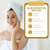 MOOM - Facial Sugaring Wax Travel Kit, Hair Removal for Chin, Eyebrows & Upper Lip - Made with Aloe Vera & Tea Tree Oil - Includes 1.6oz Jar, 6 Reusable Fabric Strips & 2 Wax Applicator Sticks view 4