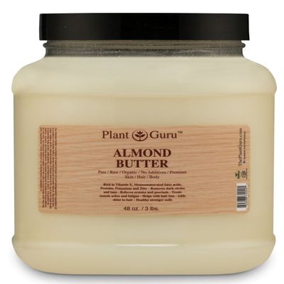 Almond Body Butter 3 lbs 100% Pure Raw Fresh Natural Cold Pressed. Skin, Hair, Nail Moisturizer, For DIY Creams, Lip Balms, Lotions and Soap Making