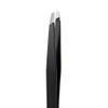 Rubis Classic Stainless Steel Slanted Tweezers for Precise Eyebrows and Hair Removal, 1K104, Made in Switzerland, Black view 2