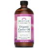 HERITAGE STORE Organic Castor Oil - Glass Bottle - Nourishing Treatment for Hair and Skin - Eyelash Serum for Eyelashes, Brows, Castor Oil Packs - Cold Pressed, Hexane Free, Vegan 16oz view 1