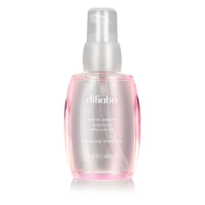 DIFIABA Hibiscus Formula Shine Drops - Lightweight Hair Serum for Instant Gloss & Frizz Control - Color Safe, UV & Heat Protection - Non-Greasy Formula - w/Sunflower & Hibiscus Extract - 1.69 oz