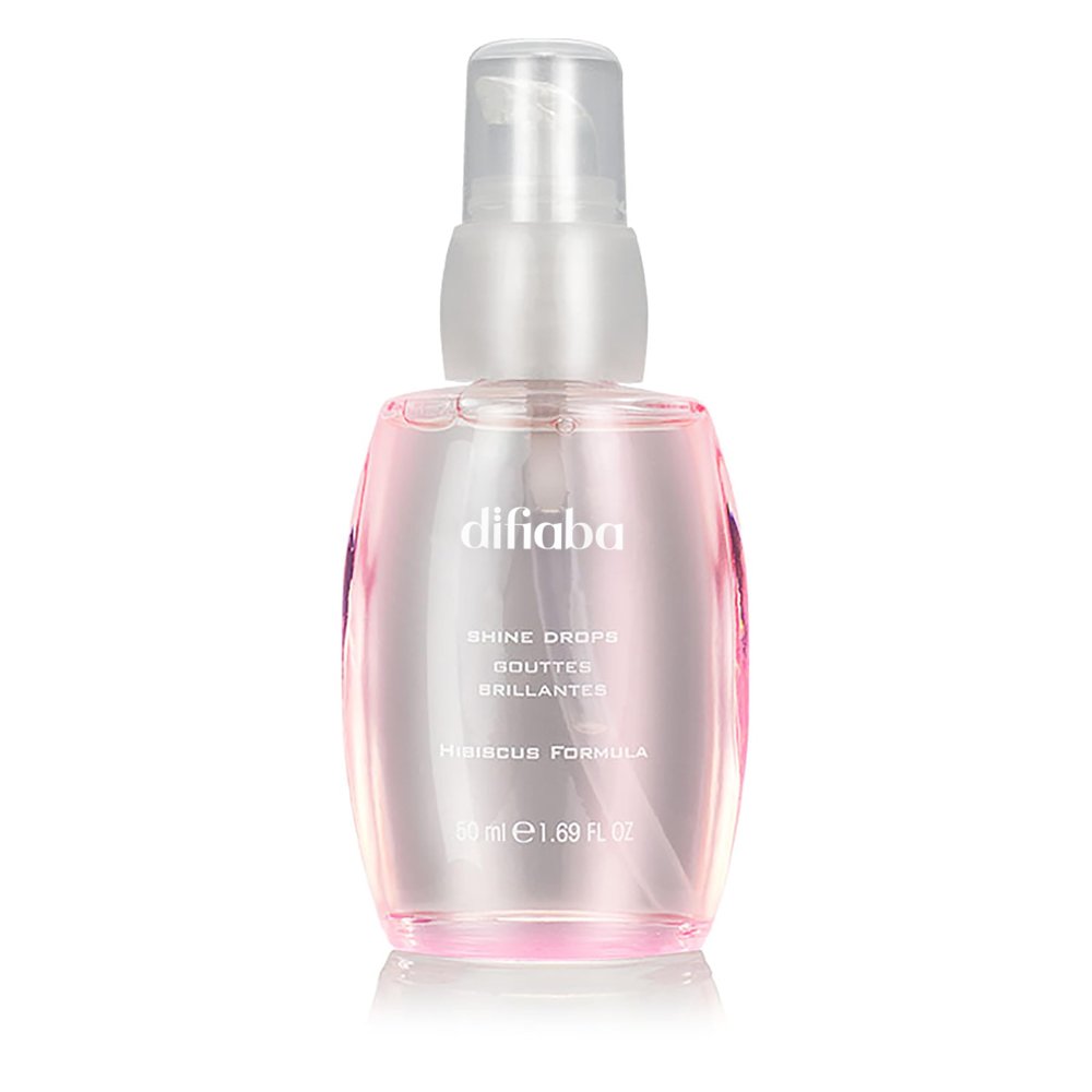 DIFIABA Hibiscus Formula Shine Drops - Lightweight Hair Serum for Instant Gloss & Frizz Control - Color Safe, UV & Heat Protection - Non-Greasy Formula - w/Sunflower & Hibiscus Extract - 1.69 oz