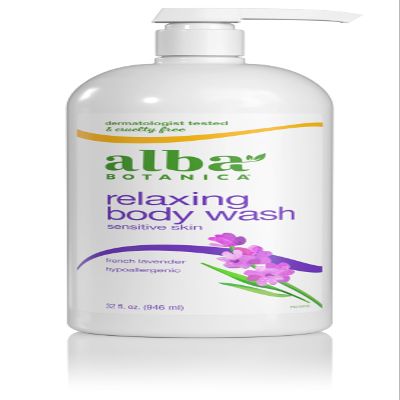 Alba Botanica Very Emollient Body Wash, French Lavender, 32 Oz