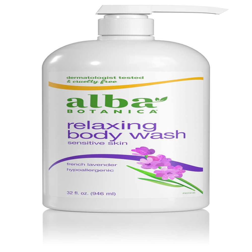 Alba Botanica Very Emollient Body Wash, French Lavender, 32 Oz