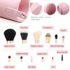 Z'OREYA Makeup Brush Set 12pcs Pink Synthetic Makeup Brushes Travel Set With Holder Makeup Brush Organizer Foundation Powder Contour Blush Eye Cosmetic Brush Sets in Case With Bonus Gift Makeup Sponge view 2