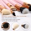 Z'OREYA Makeup Brush Set 12pcs Pink Synthetic Makeup Brushes Travel Set With Holder Makeup Brush Organizer Foundation Powder Contour Blush Eye Cosmetic Brush Sets in Case With Bonus Gift Makeup Sponge view 4