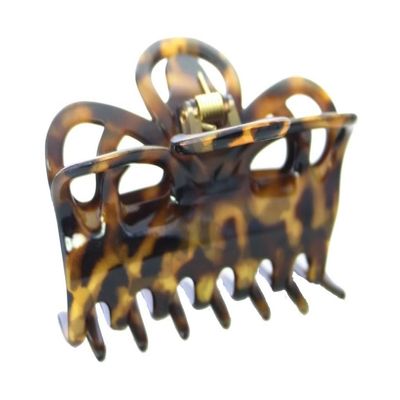 Caravan Appealing Open Design Hair Claw Decorated With A Hand Painted Honey Color