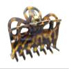 Caravan Appealing Open Design Hair Claw Decorated With A Hand Painted Honey Color view 1