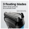 Braun Electric Series 3 Razor with Precision Trimmer, Rechargeable, Wet & Dry Foil Shaver for Men, Blue/Black, 4 Piece view 4
