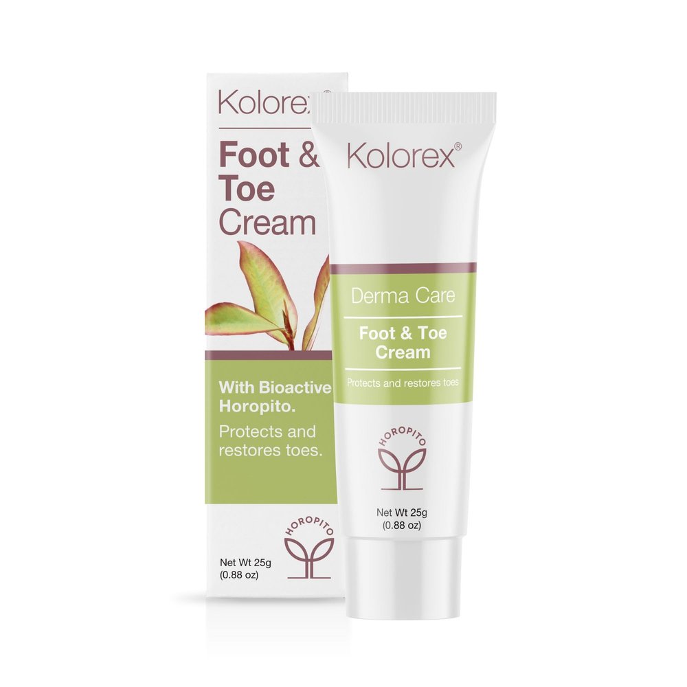 Kolorex Foot & Toe Care Cream (25g), Remedy for Athlete's Foot, Natural ingredients, Effectively rebalance yeast, Hygienic best