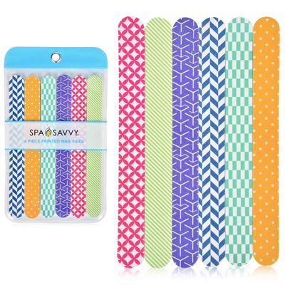12 Pc Nail Files Double Sided Emery Board Gel Manicure Pedicure Beauty Spa Files