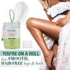 Clean + Easy Large Wax Roller Heads  Roll On Wax Refill Applicators for Waxing Cartridge, Hair Removal for Legs & Body, 24 Pack view 2