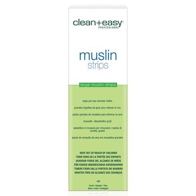 Clean + Easy Muslin Waxing Strips Large Leg 100 Count
