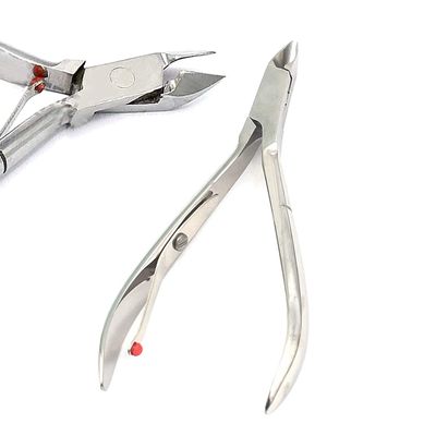 OdontoMed2011 Nail Cuticle Trimmer Professional Cuticle Cutter Stainless Steel Nippers with Sharp Blades and Single Spring Cuticle Clippers for Nail Care Pedicure Manicure Nail Tools Length 3.75"