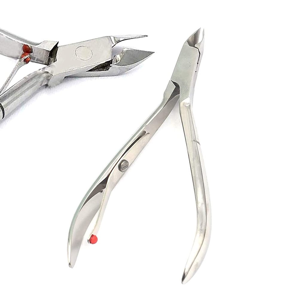 OdontoMed2011 Nail Cuticle Trimmer Professional Cuticle Cutter Stainless Steel Nippers with Sharp Blades and Single Spring Cuticle Clippers for Nail Care Pedicure Manicure Nail Tools Length 3.75"