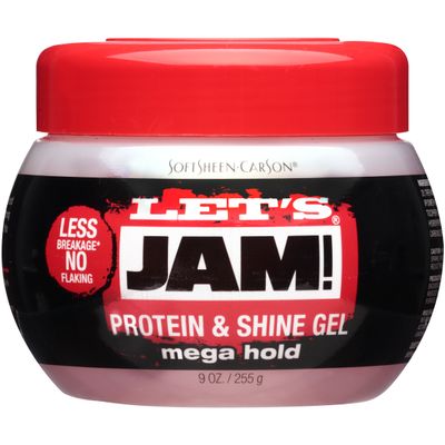 SoftSheen-Carson Let's Jam! Conditioning Hair Gel, Mega Hold for All Hair Types, with Protein, Vitamin E, No Parabens, No Mineral Oil, 9 oz