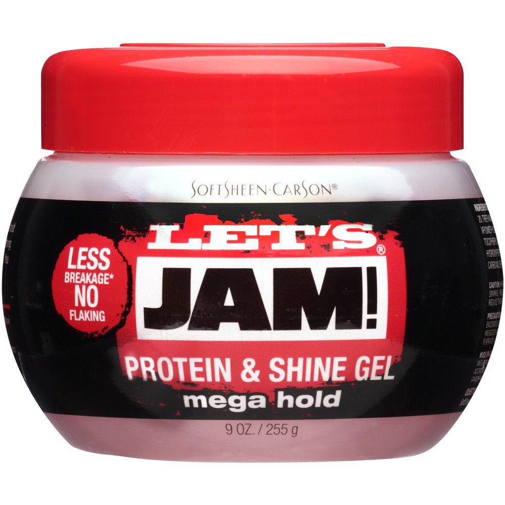 SoftSheen-Carson Let's Jam! Conditioning Hair Gel, Mega Hold for All Hair Types, with Protein, Vitamin E, No Parabens, No Mineral Oil, 9 oz