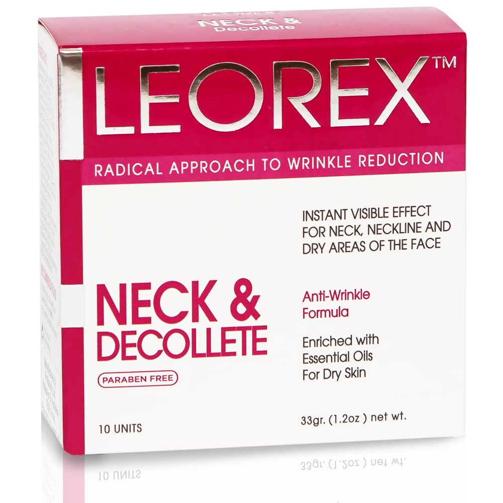 LEOREX Booster Neck & Decollete Anti-Wrinkle Cream - Intensive Neck Cream Mask, Cleavage & Neck Firming Cream, Skin Anti-Aging Neck Tightening Cream, Neck Creams for Tightening and Wrinkles