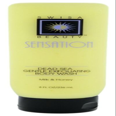 Swisa Beauty Dead Sea Gentle Exfoliating Body Wash Milk and Honey - Leaves The Body Feeling Fresh and Clean With Youthful Glow.