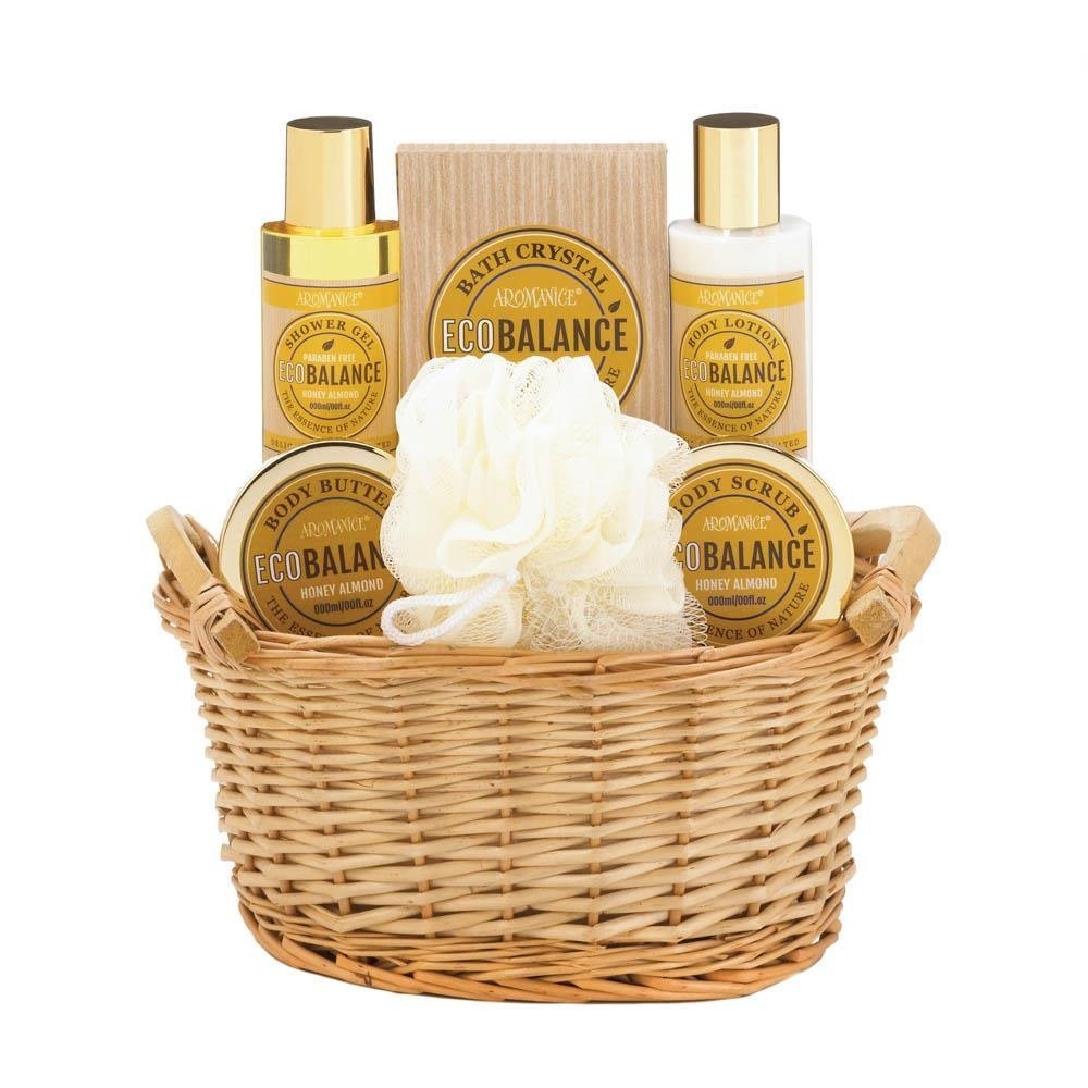 Birthday Gift Basket, Makeup Home Body Bath Spa Set For Women (honey Almond)