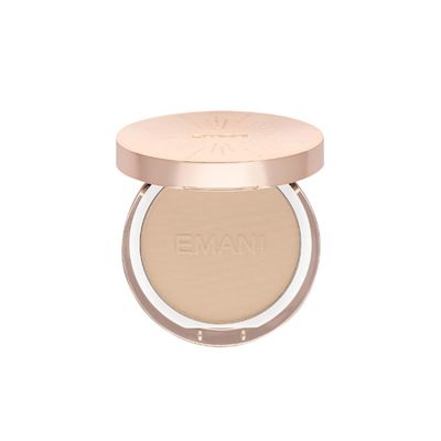 Emani Flawless Matte Powder Foundation Mineral Compact Makeup for Sensitive Skin, Buildable Coverage, Shine Control, Long-Lasting Finish Up for Sensitive Skin and Oil Control, Linen