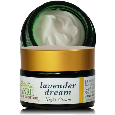 SanRe Organic Skinfood - Lavender Dream - 100% USDA Organic Lavender and Calendula Night Cream For Dry to Normal Skin