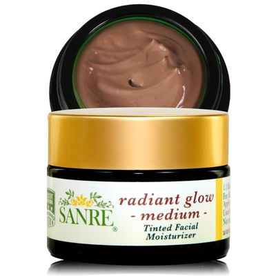 SanRe Organic Skinfood - Radiant Glow Medium - Organic Tinted Facial Moisturizer For All Skin Types