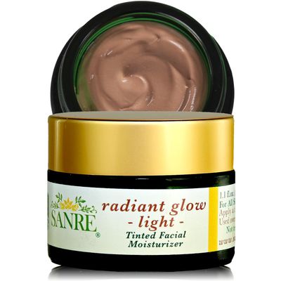 SanRe Organic Skinfood - Radiant Glow Light - Organic Tinted Facial Moisturizer For All Skin Types