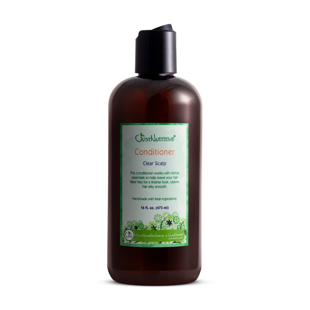 Just Nutritive Clear Scalp Dandruff Conditioner | Best Conditioner for Flake Less Hair | Natural Anti Dandruf | Relieves A Dry And Flaky Scalp 16 Fl Oz