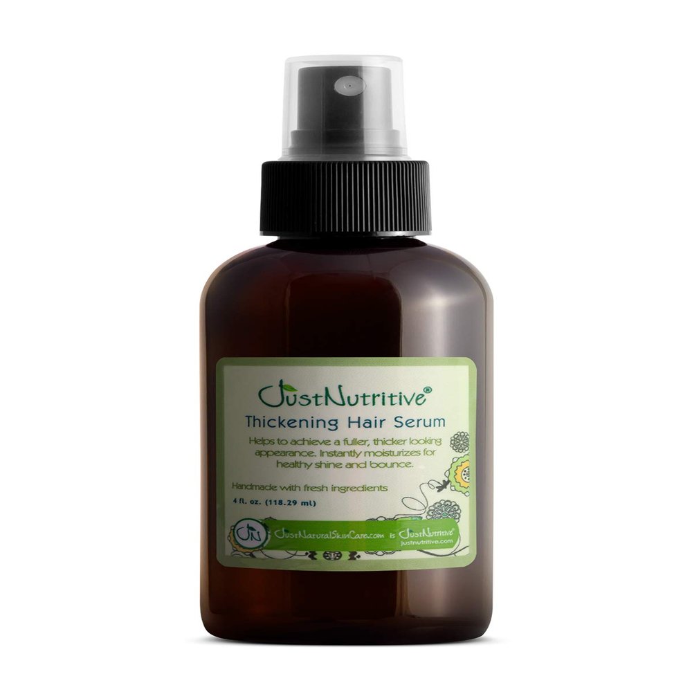 Thickening Hair Serum | Best Hair Serum For Thicker Hair | Healthier Hair | For Men And Women | Natural Ingredients | Just Nutritive | 4 fl oz