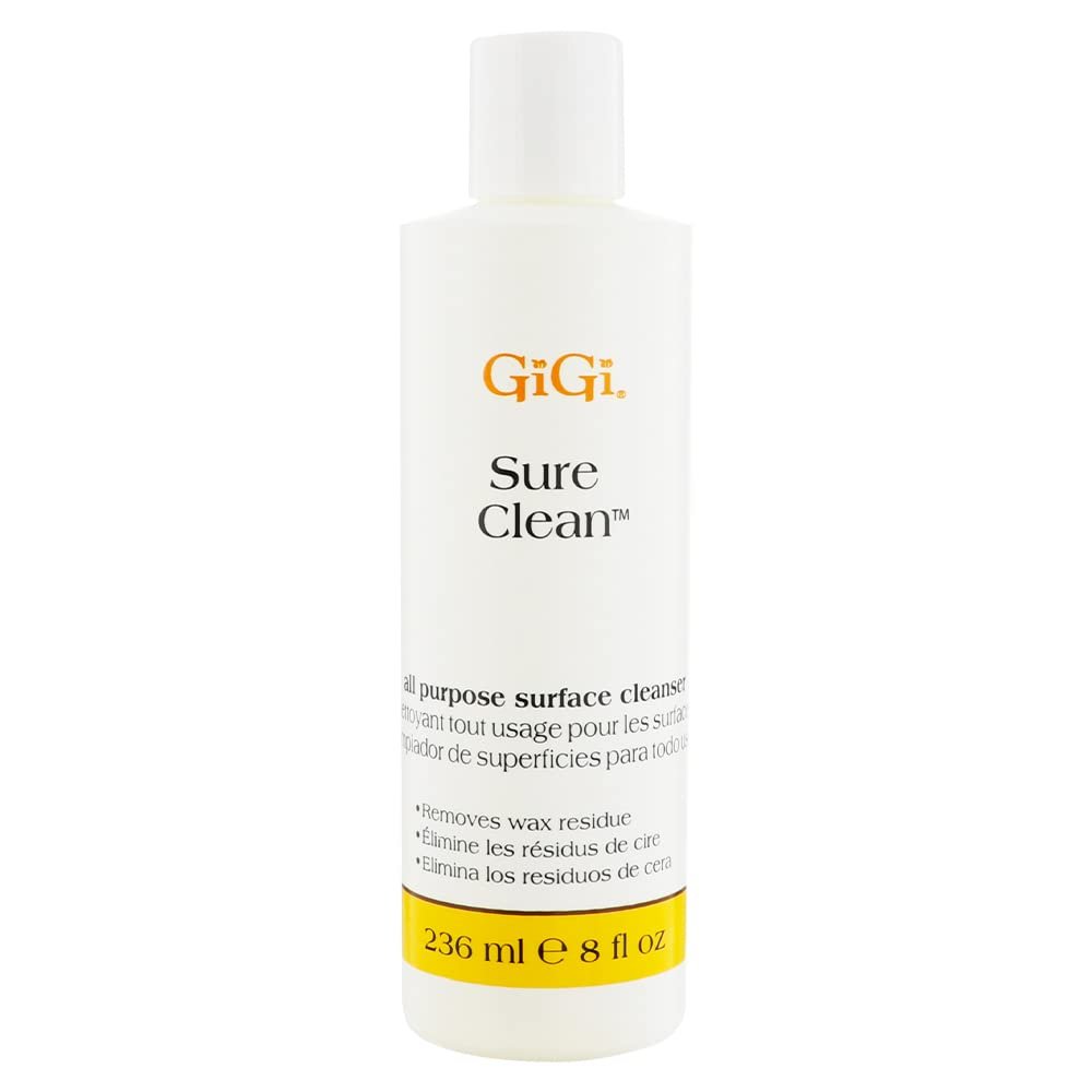 GIGI Sure Clean Wax Remover All-Purpose Surface Cleaner for Wax Residue Removal, 8 fl oz